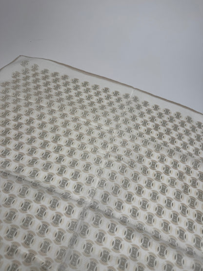 Vintage Celine Scarf white Brown