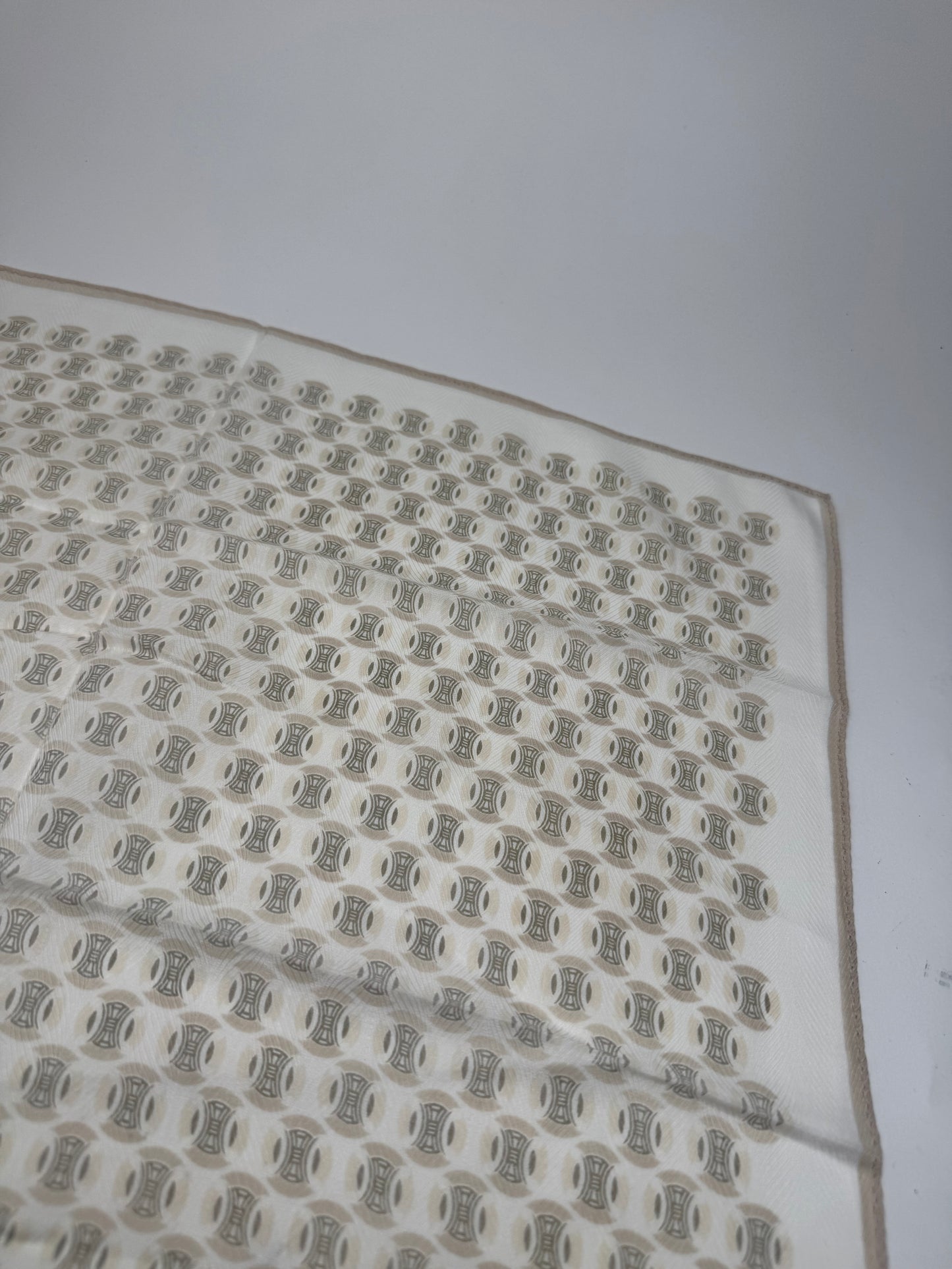 Vintage Celine Scarf white Brown