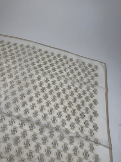 Vintage Celine Scarf white Brown