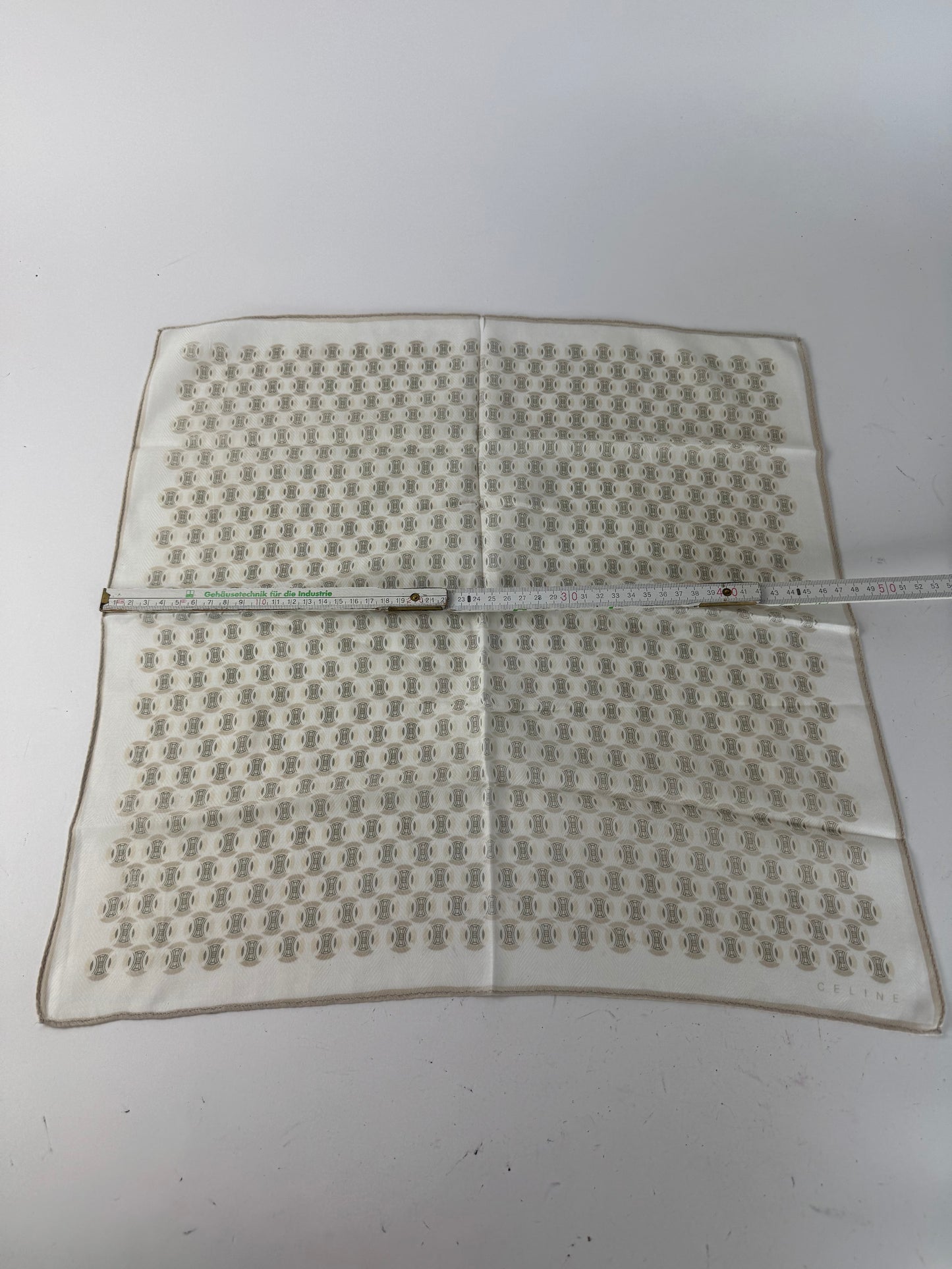 Vintage Celine Scarf white Brown