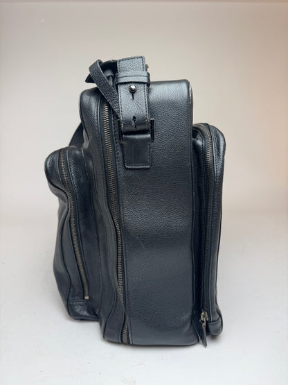 Sac de voyage vintage Céline Paris 2 voies en cuir noir