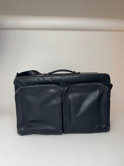 Sac de voyage vintage Céline Paris 2 voies en cuir noir