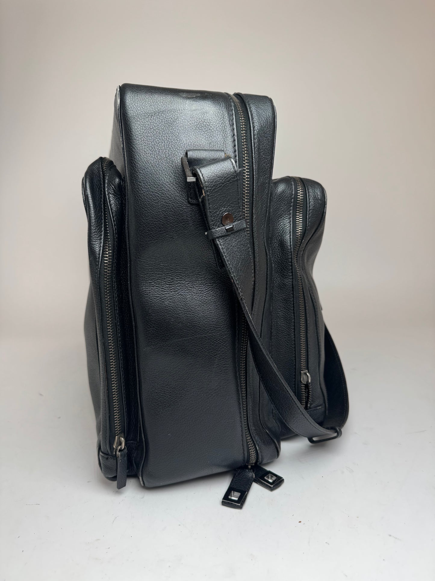 Sac de voyage vintage Céline Paris 2 voies en cuir noir