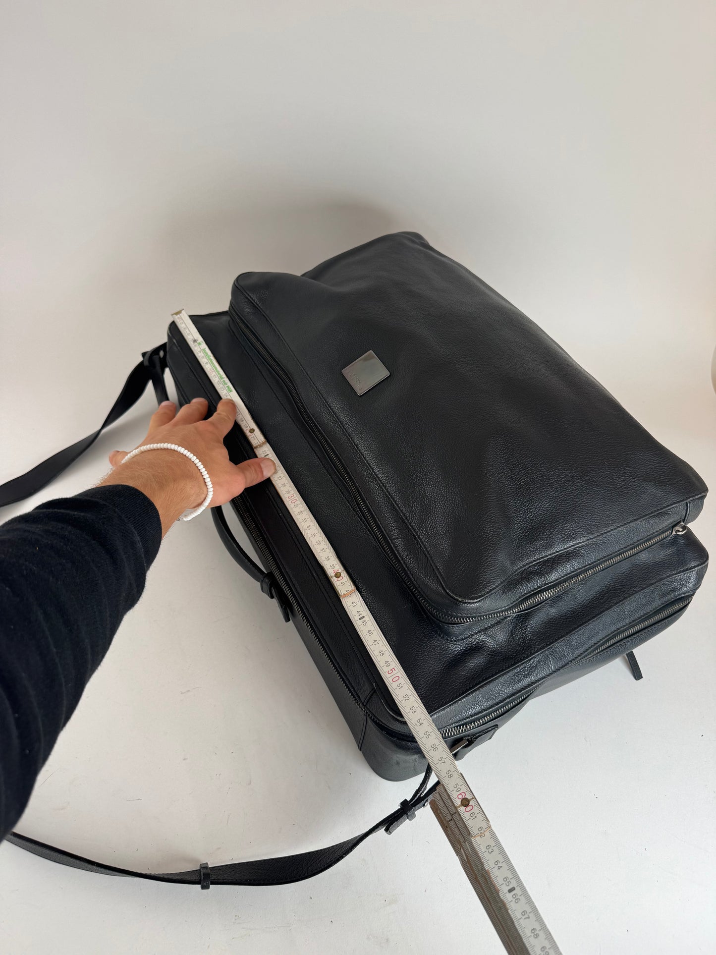 Sac de voyage vintage Céline Paris 2 voies en cuir noir