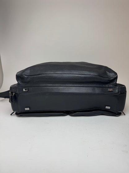 Sac de voyage vintage Céline Paris 2 voies en cuir noir