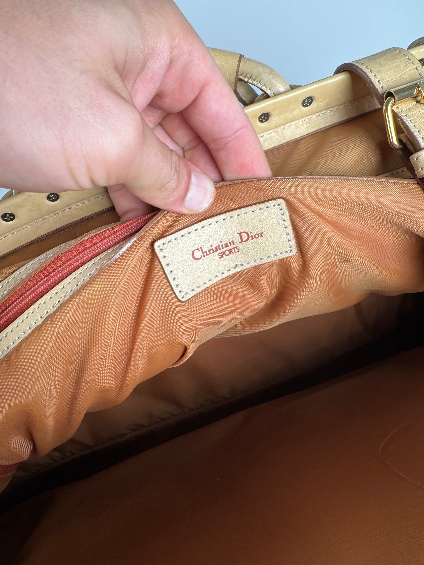 Vintage Dior Duffel bag beige Orange