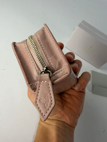 Vintage Vivienne Westwood Zip-Around Wallet Light Pink Silver