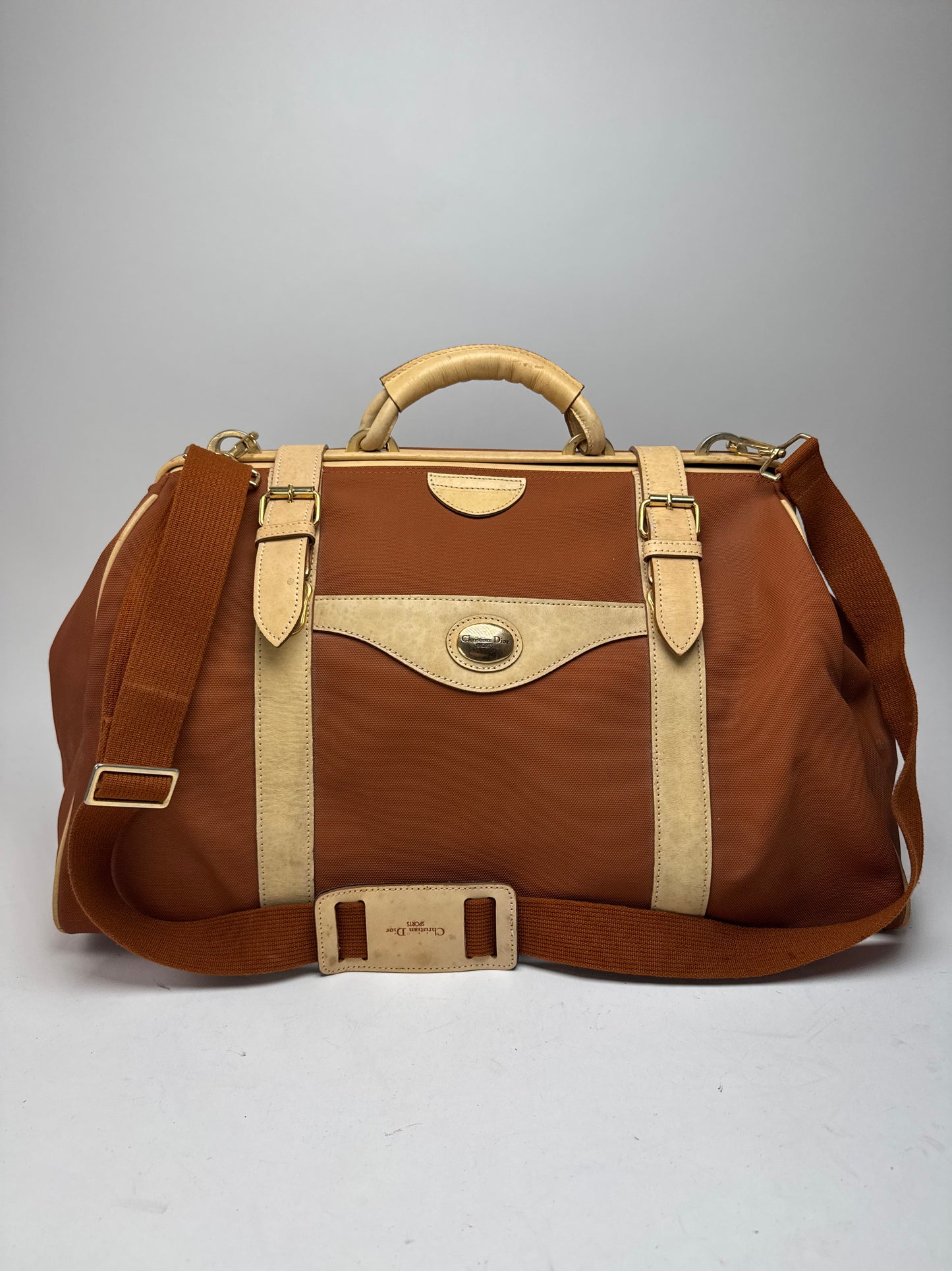 Vintage Dior Duffel bag beige Orange