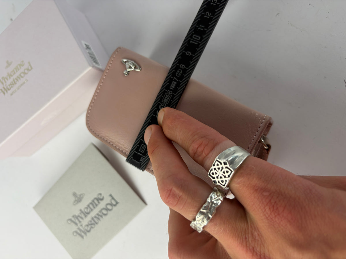 Vintage Vivienne Westwood Zip-Around Wallet Light Pink Silver