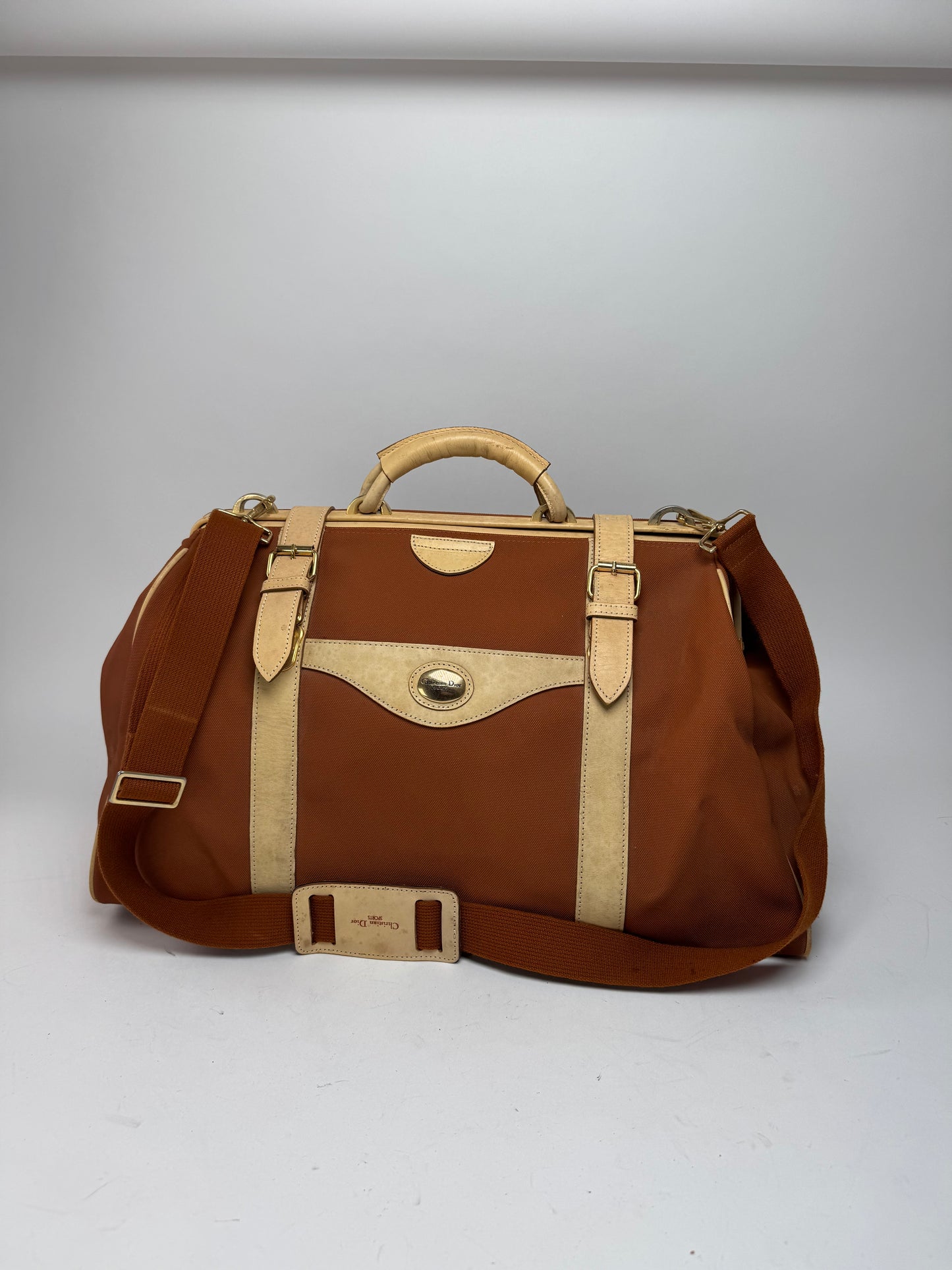 Vintage Dior Duffel bag beige Orange