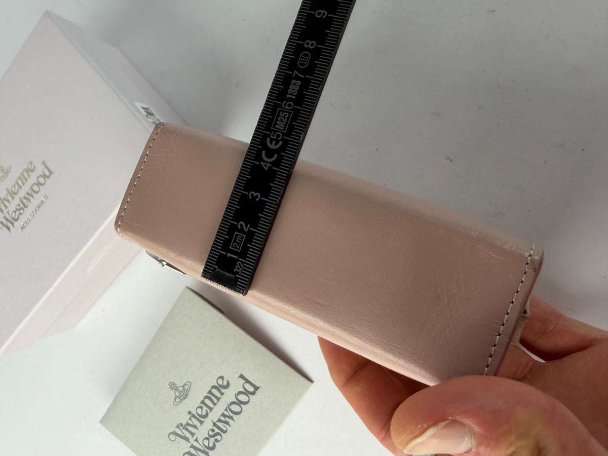 Vintage Vivienne Westwood Zip-Around Wallet Light Pink Silver
