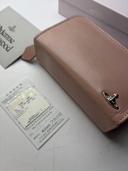 Vintage Vivienne Westwood Zip-Around Wallet Light Pink Silver