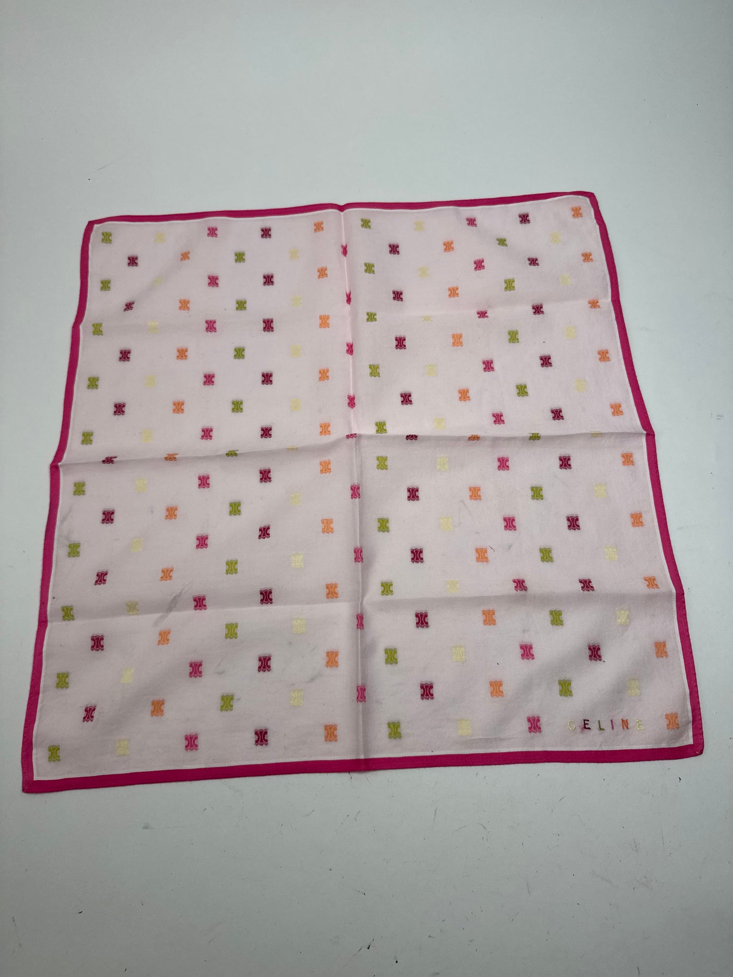 Vintage Celine Scarf Triomphe Pink