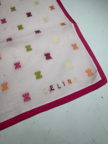 Vintage Celine Scarf Triomphe Pink