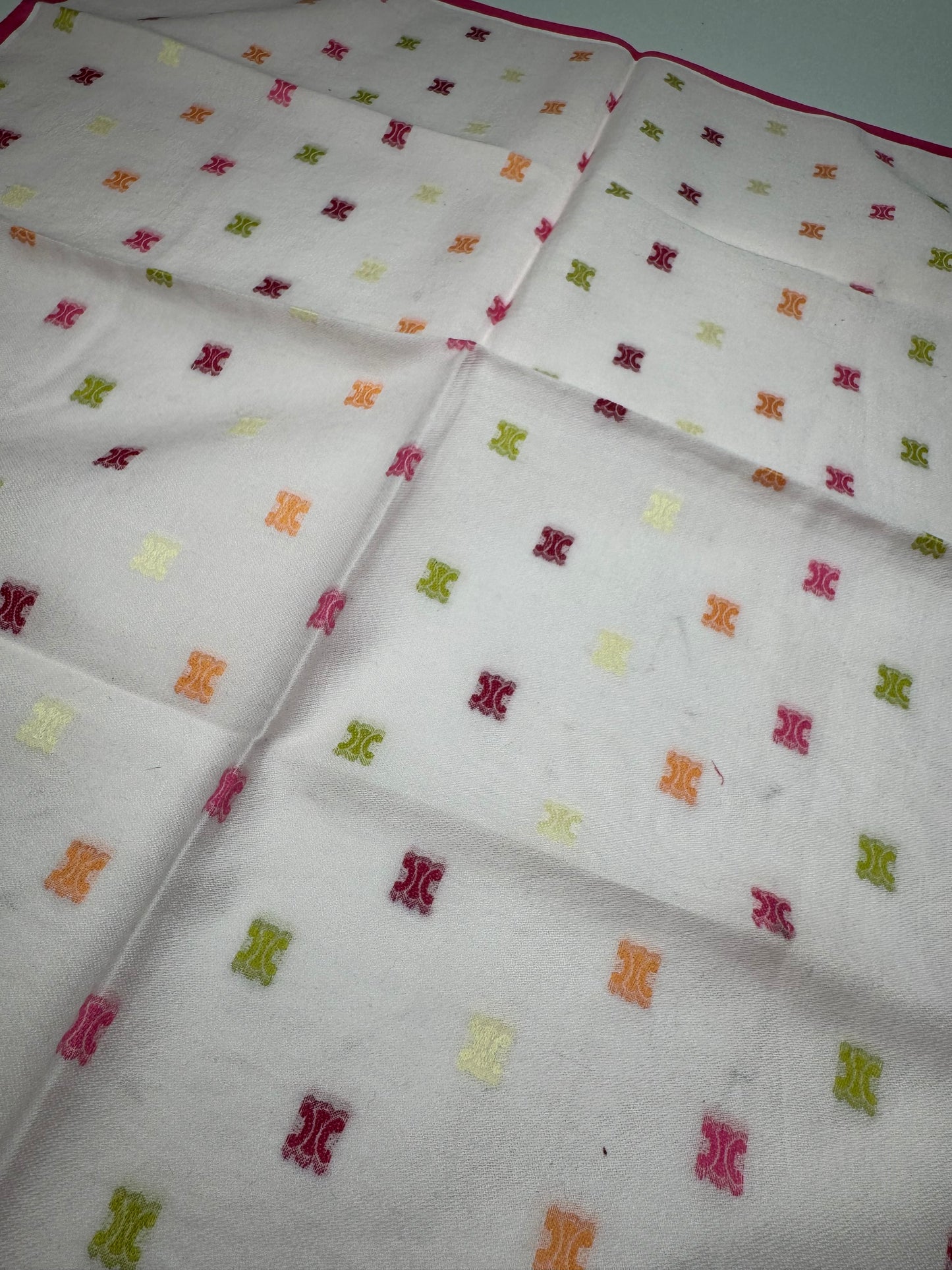 Vintage Celine Scarf Triomphe Pink