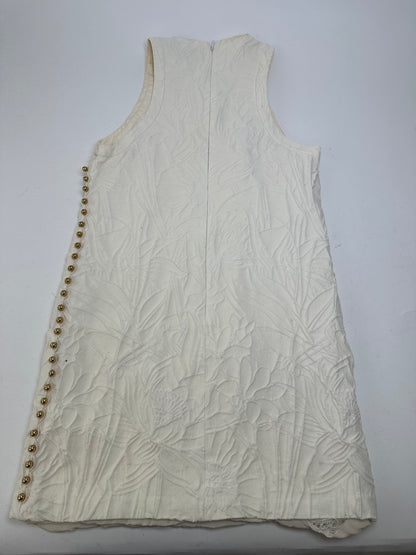 Vintage Gucci Floral Quilted Shift Dress Cream S