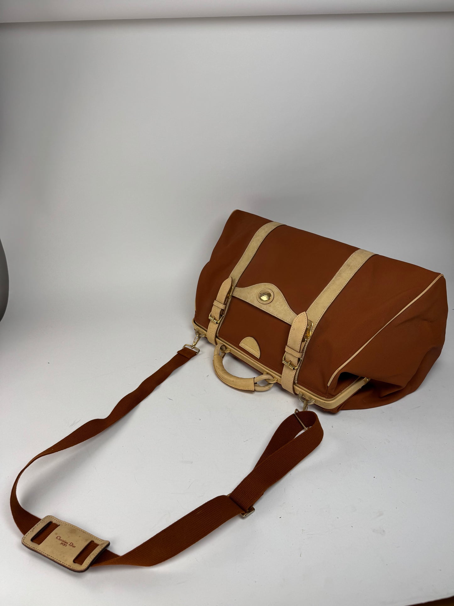 Vintage Dior Duffel bag beige Orange