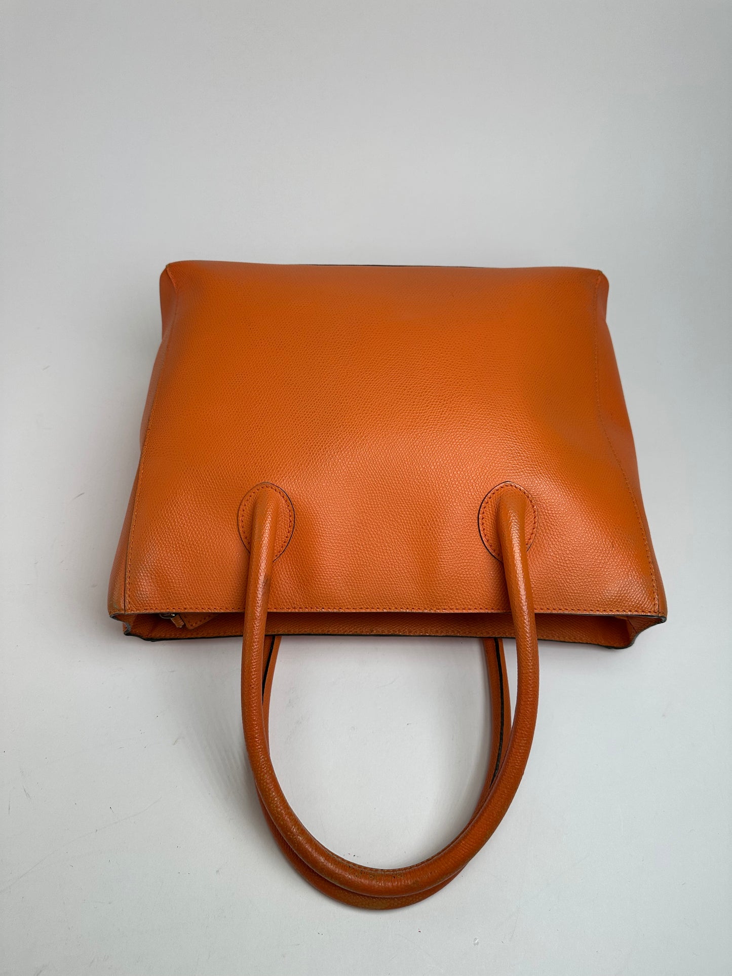 Vintage Celine Paris Leather Handbag Orange