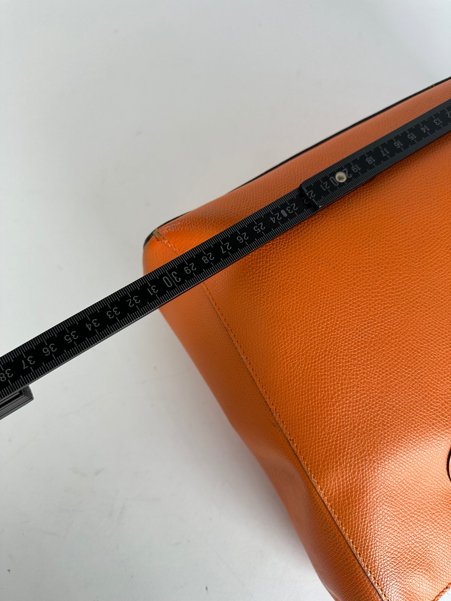 Vintage Celine Paris Leather Handbag Orange