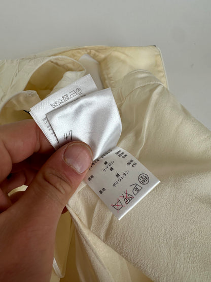 Vintage Gucci Floral Quilted Shift Dress Cream S