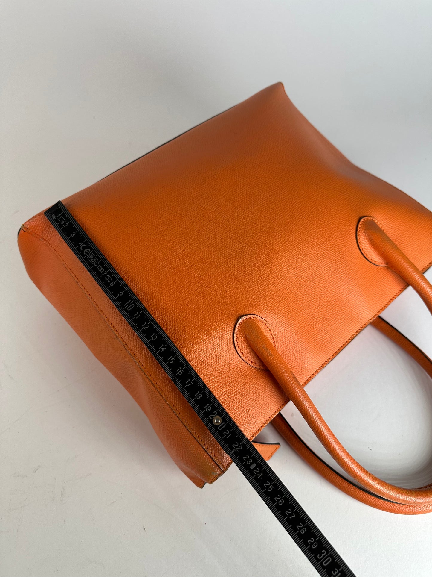 Vintage Celine Paris Leather Handbag Orange