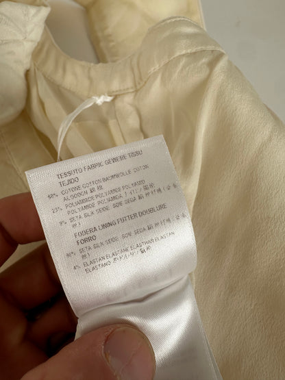Vintage Gucci Floral Quilted Shift Dress Cream S