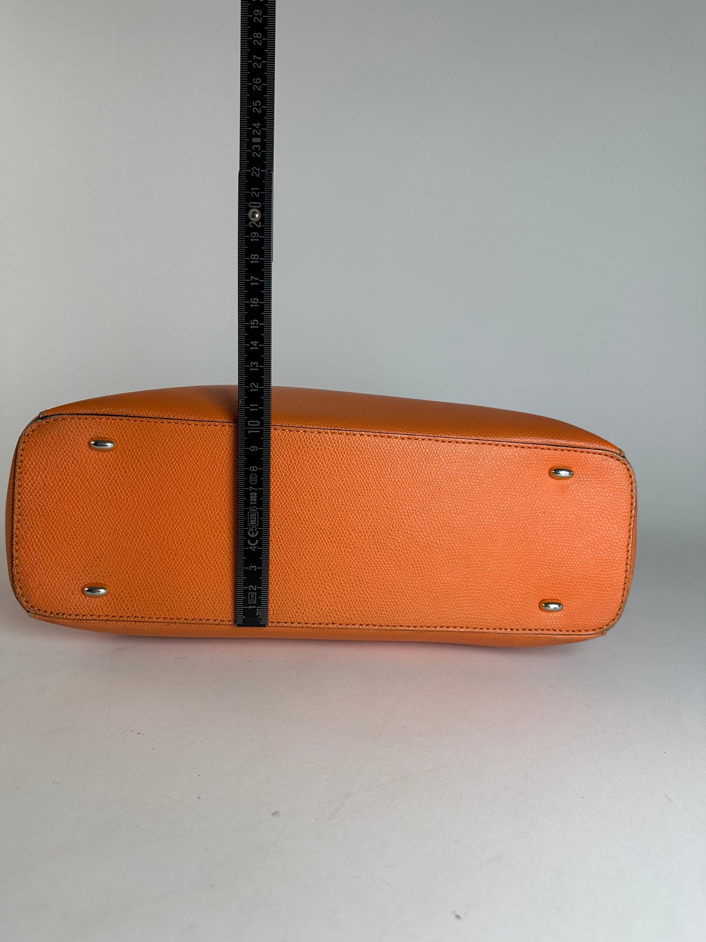 Vintage Celine Paris Leather Handbag Orange