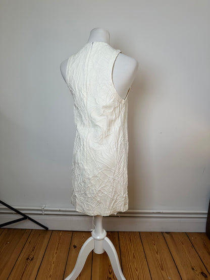 Vintage Gucci Floral Quilted Shift Dress Cream S