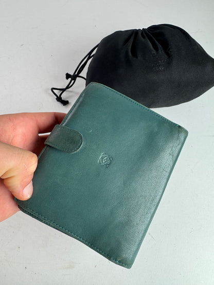 Vintage Loewe Madrid Mint Green Anagram Leather Wallet