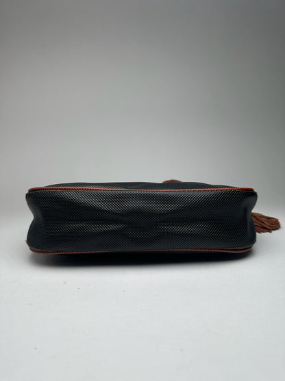 Sac vintage en cuir Bottega Veneta marron noir