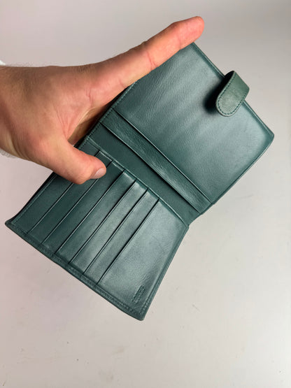 Vintage Loewe Madrid Mint Green Anagram Leather Wallet