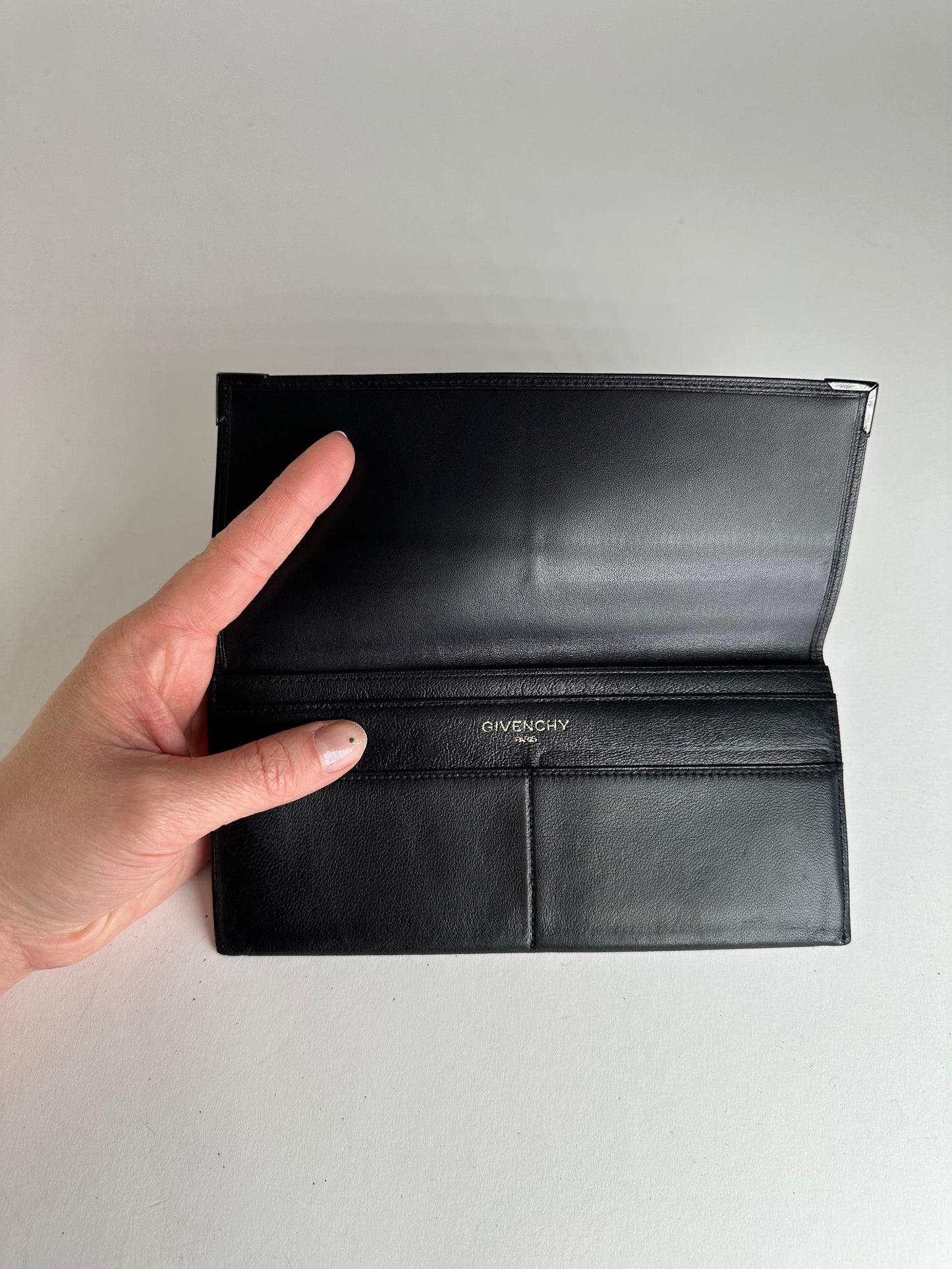Vintage Givenchy Leather ID Holder Black
