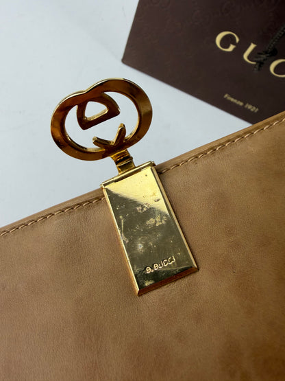 Vintage Gucci GG Supreme Bifold Wallet c. 2010 Beige Brown