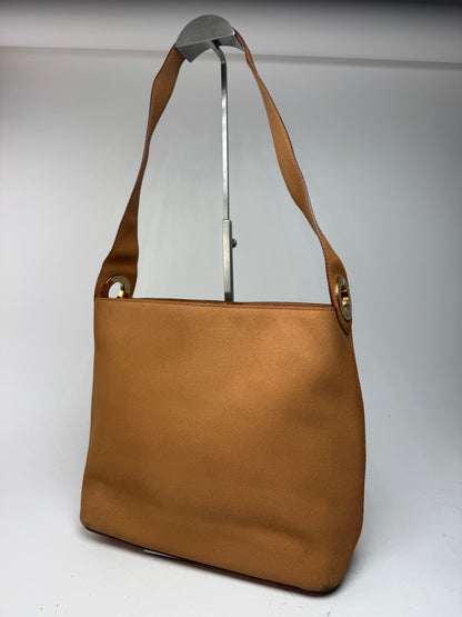 Sac vintage en cuir Céline Paris camel