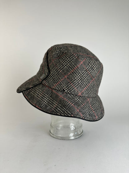 Vintage Givenchy Wool Hat Grey Brown M