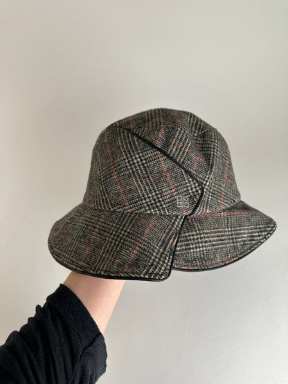 Vintage Givenchy Wool Hat Grey Brown M