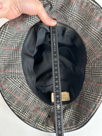 Vintage Givenchy Wool Hat Grey Brown M