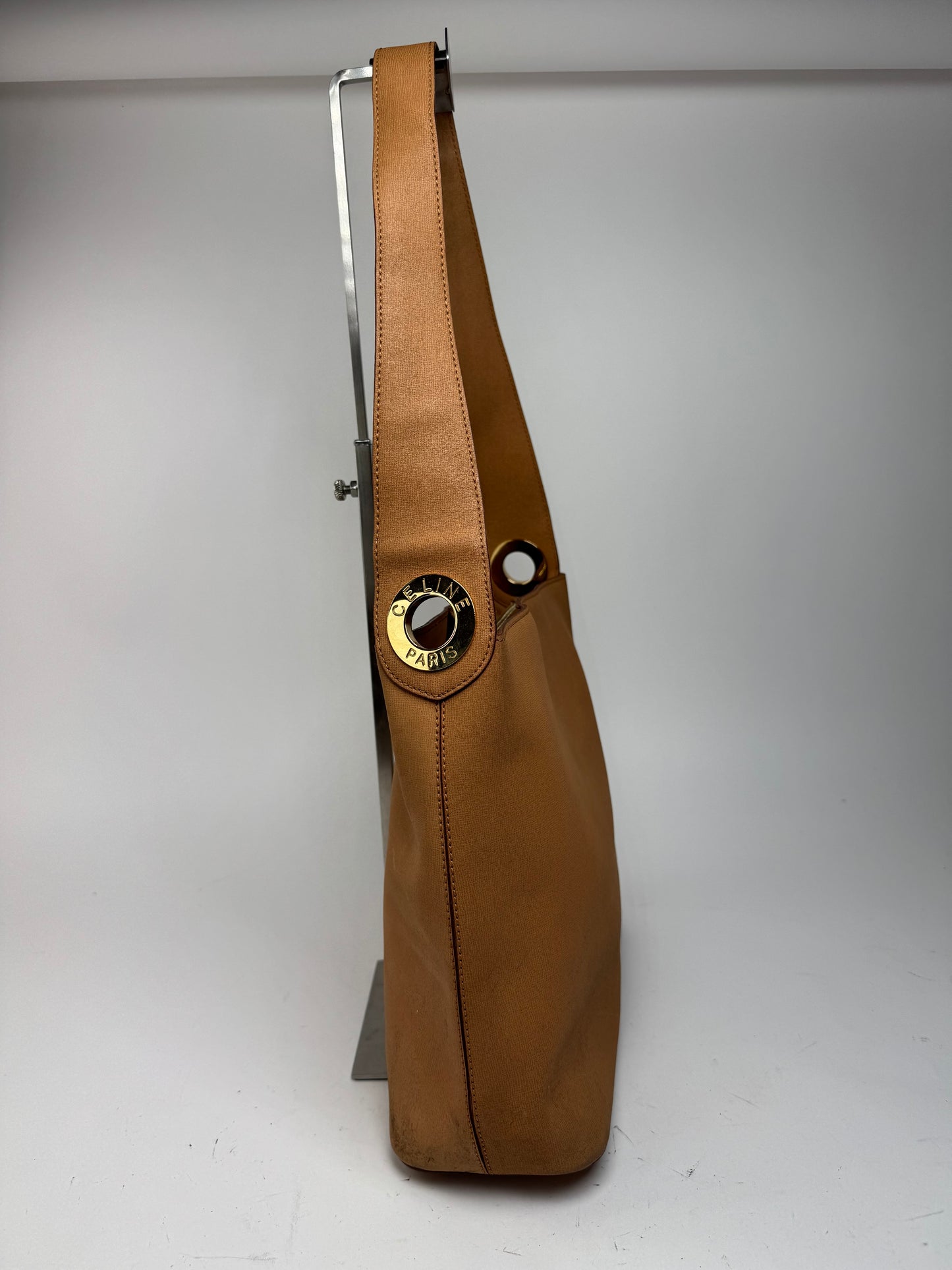 Sac vintage en cuir Céline Paris camel