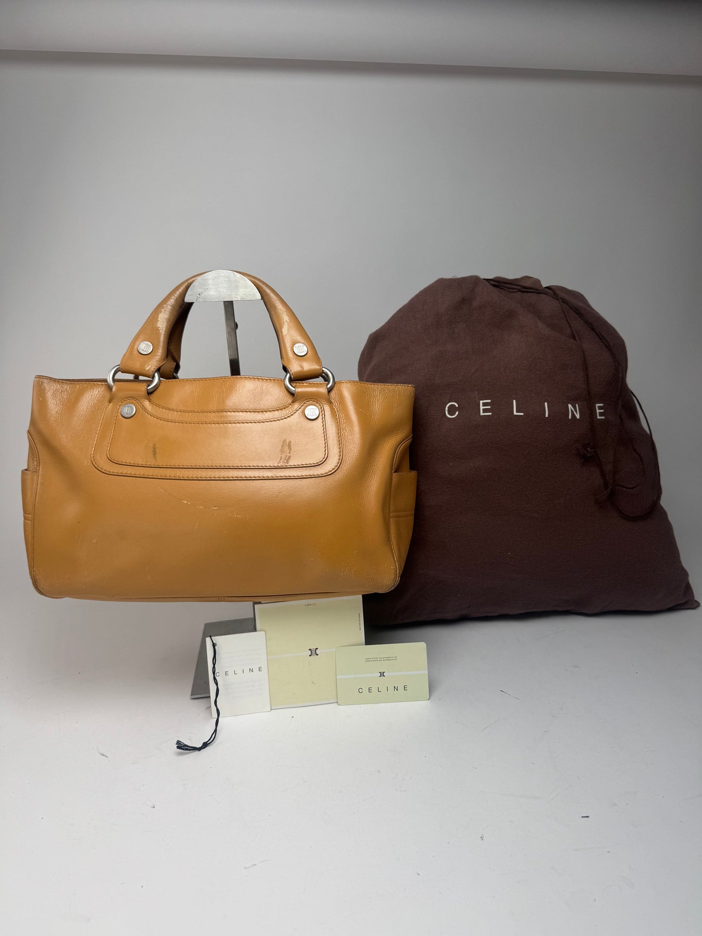Vintage Celine Paris Boogie Bag Camel