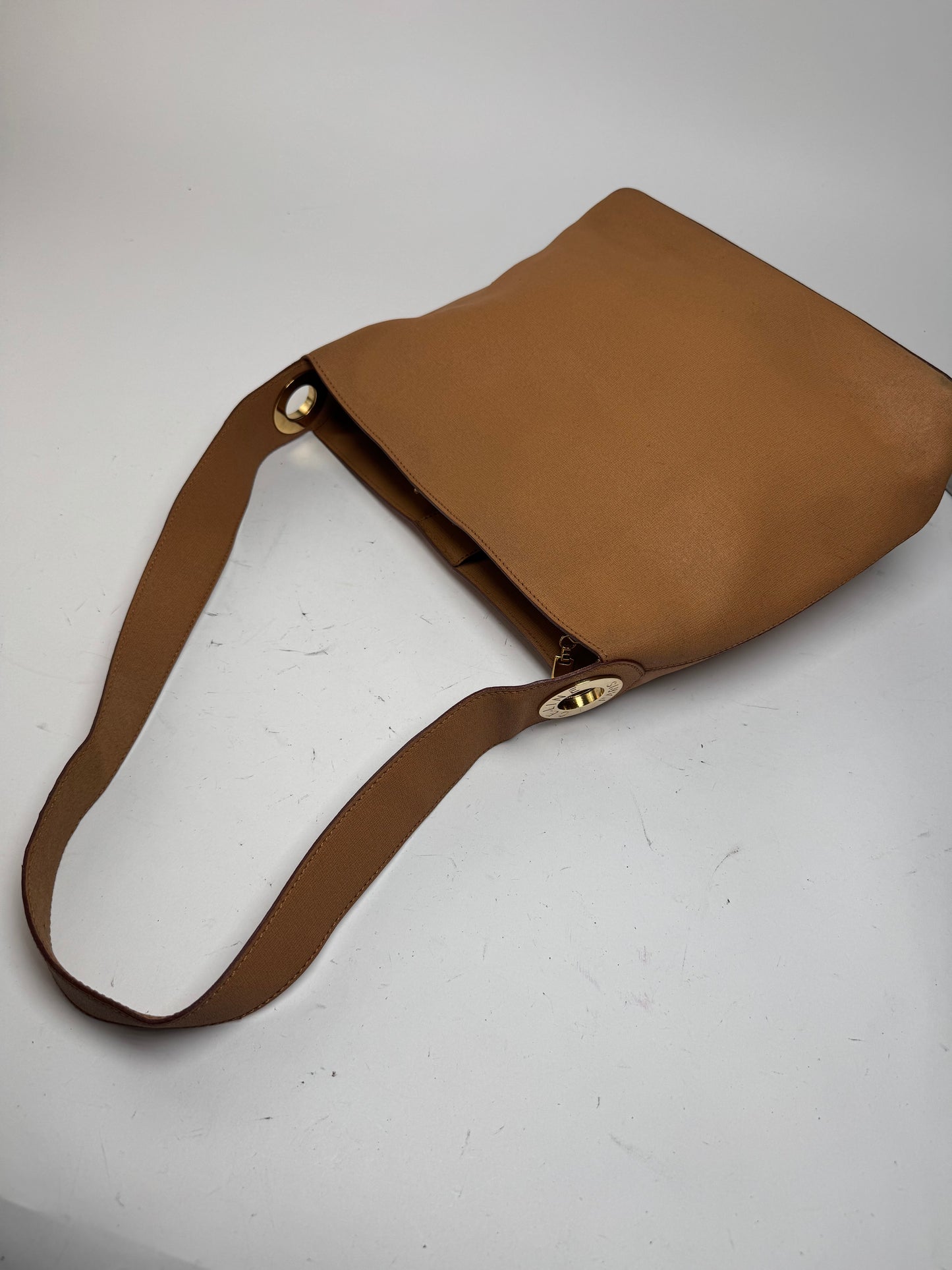 Sac vintage en cuir Céline Paris camel