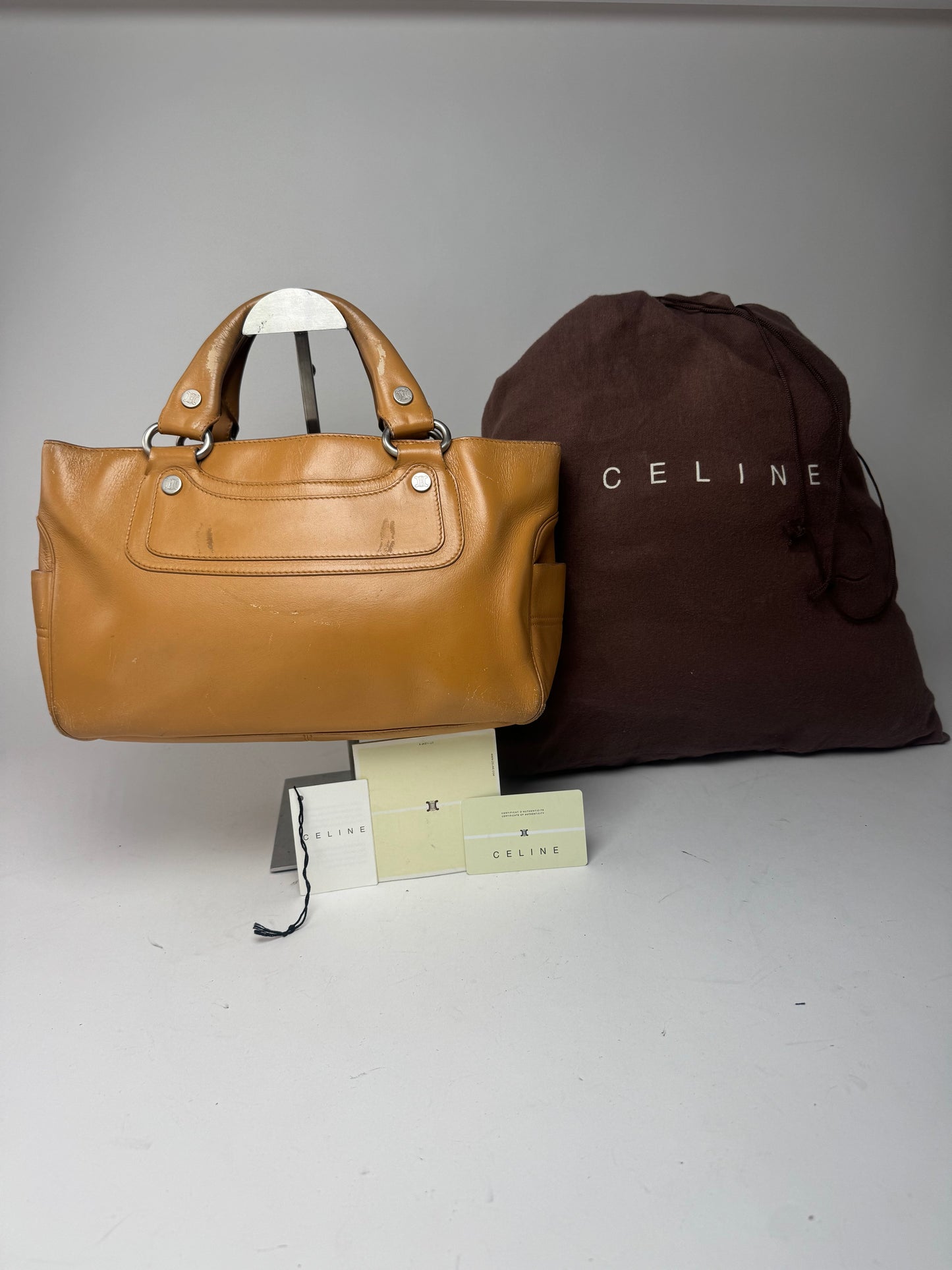 Vintage Celine Paris Boogie Bag Camel