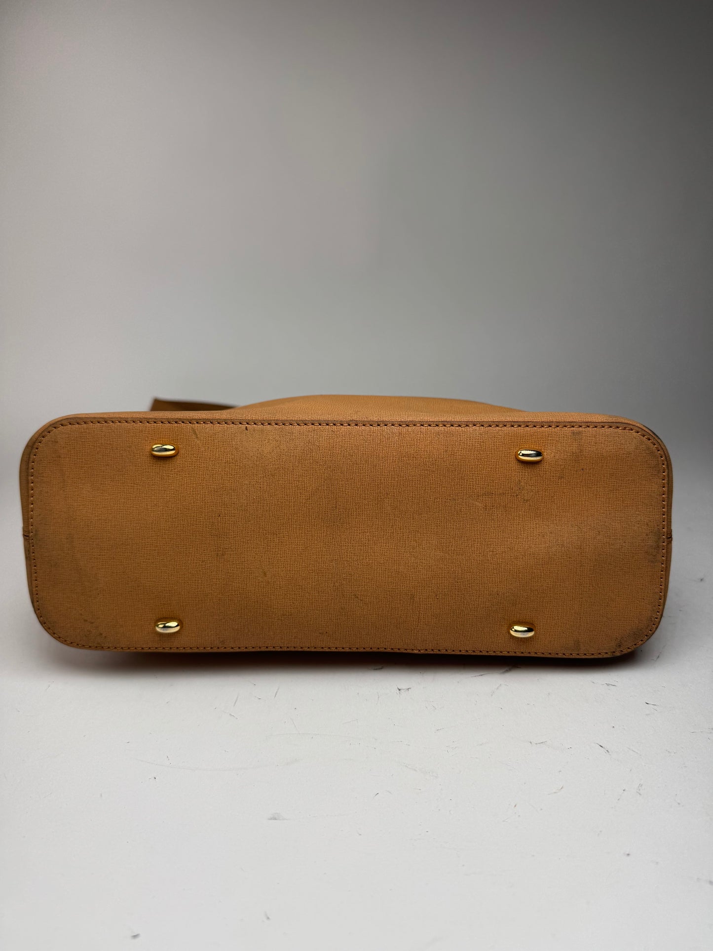 Sac vintage en cuir Céline Paris camel