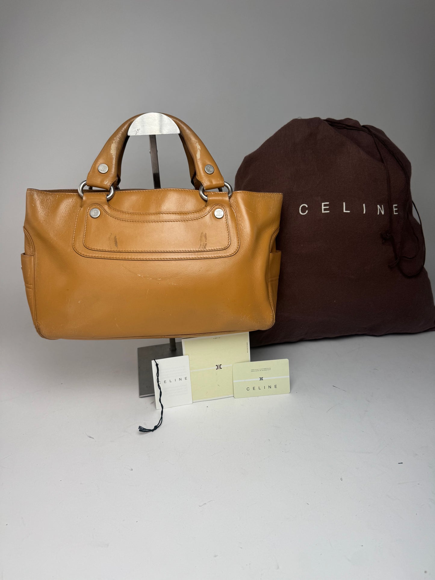 Vintage Celine Paris Boogie Bag Camel