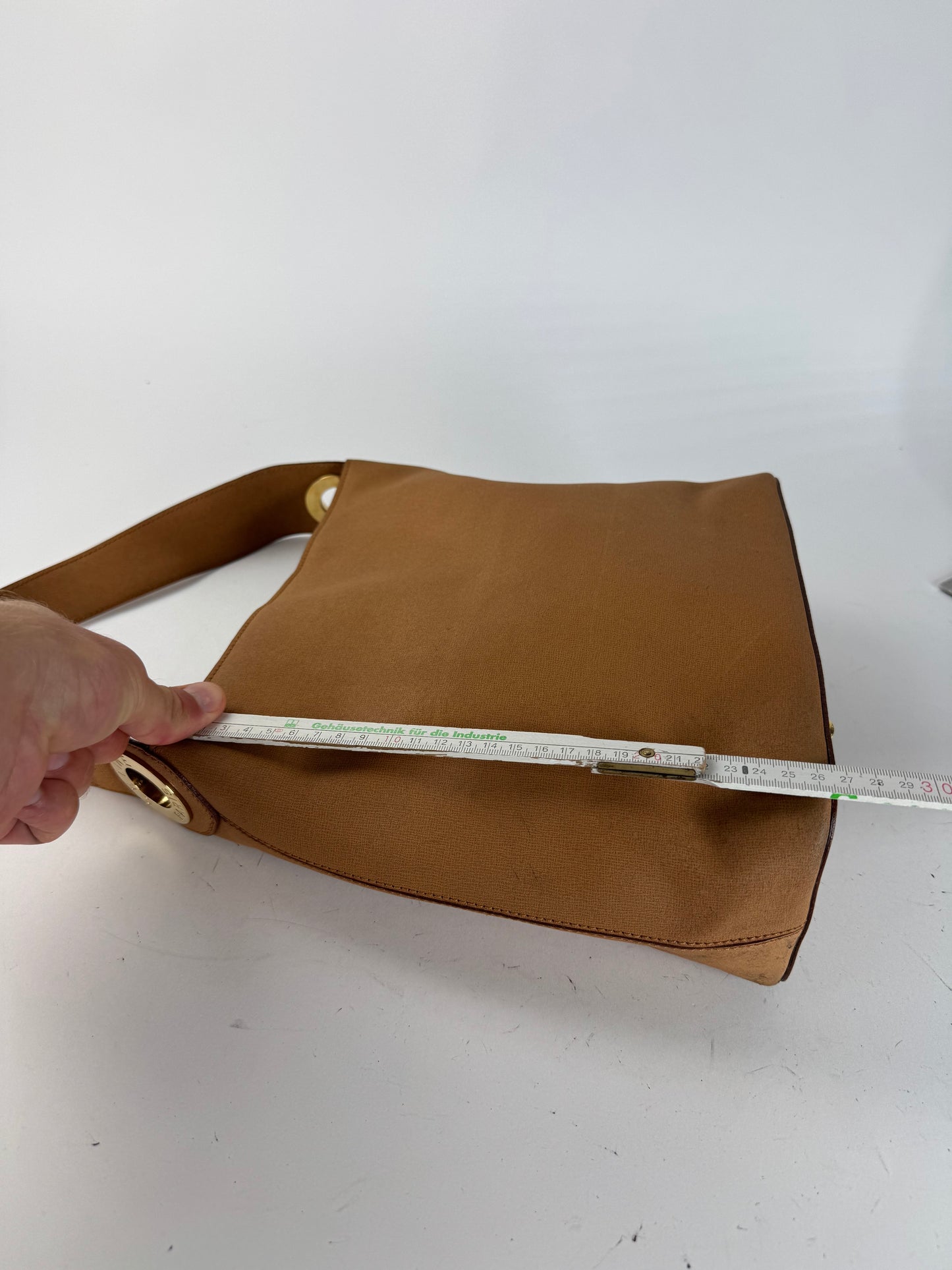 Sac vintage en cuir Céline Paris camel