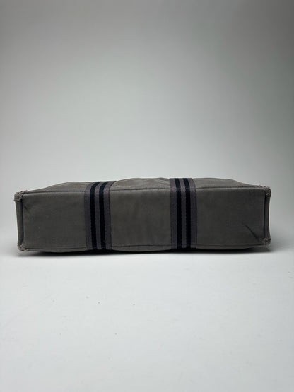 Vintage Hermes Canvas Shopper grey