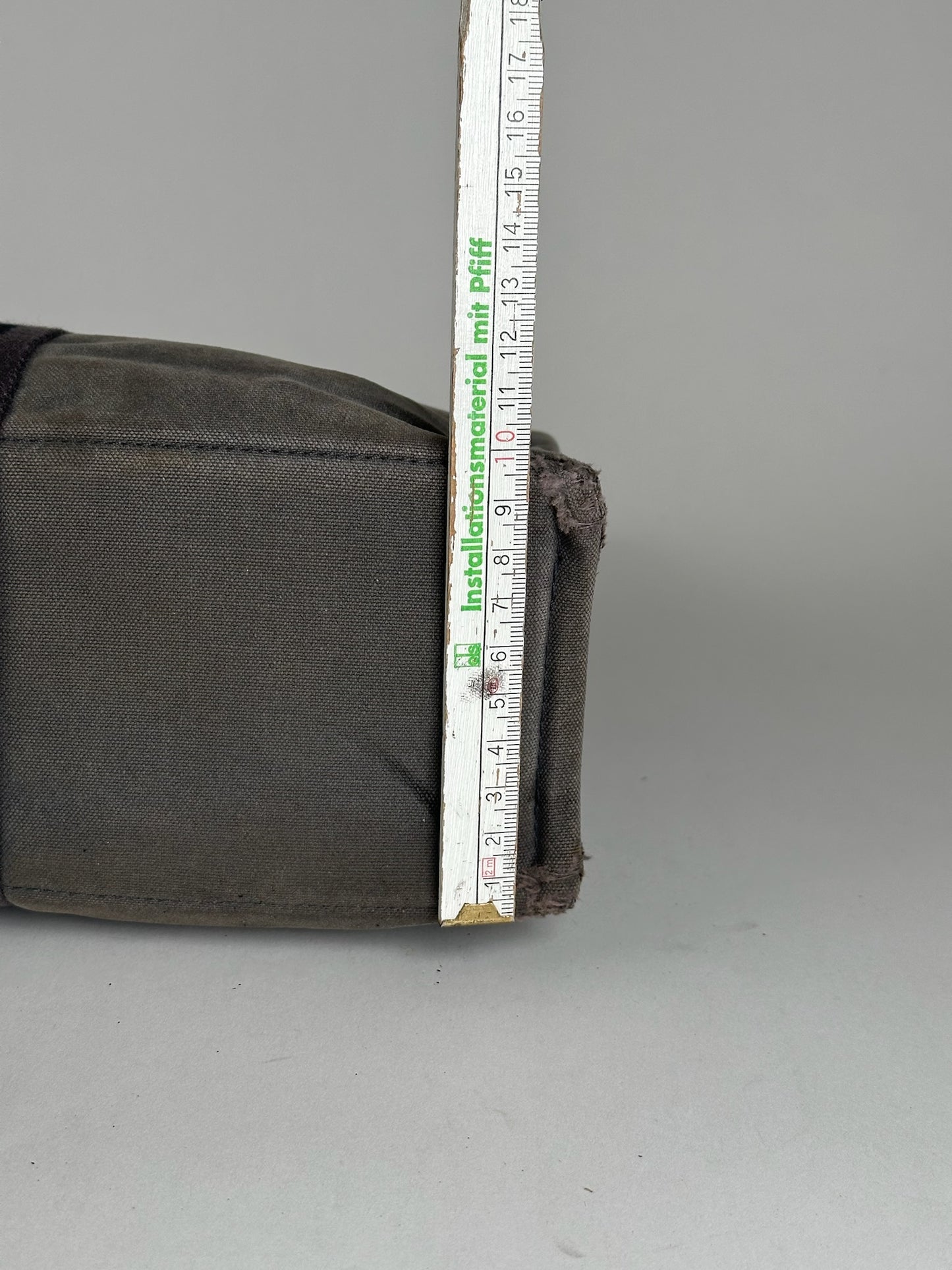 Vintage Hermes Canvas Shopper grey