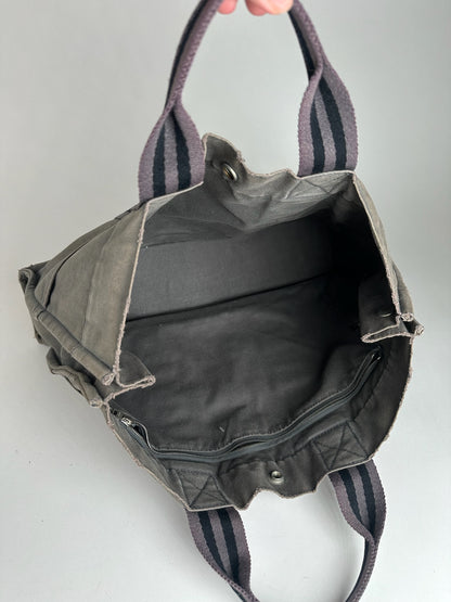 Vintage Hermes Canvas Shopper grey