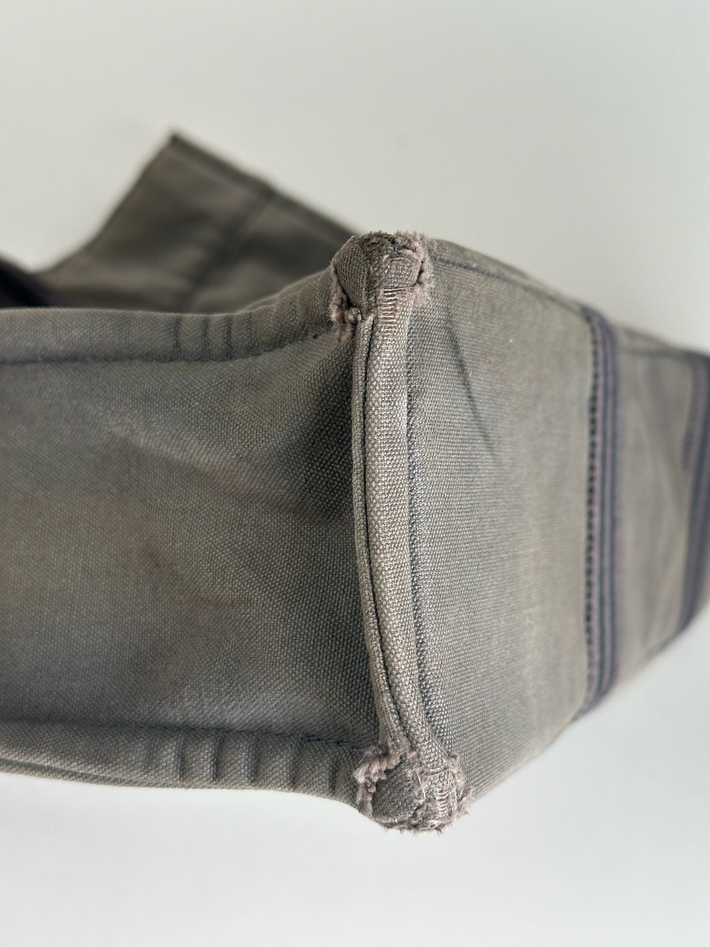 Vintage Hermes Canvas Shopper grey