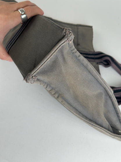 Vintage Hermes Canvas Shopper grey