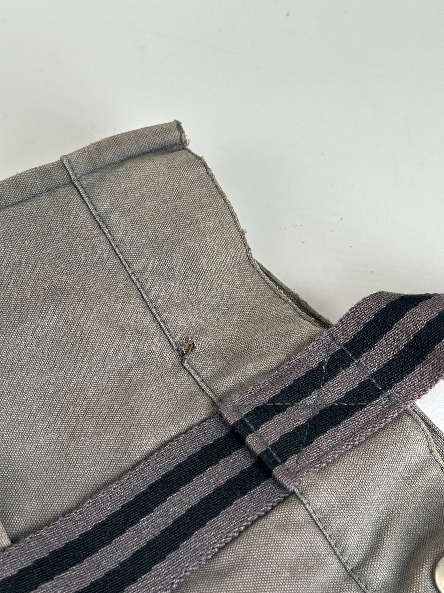 Vintage Hermes Canvas Shopper grey